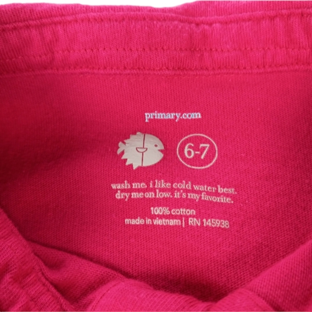 Primary Polo Shirt Girl's Size 6-7 - Picture 4 of 4